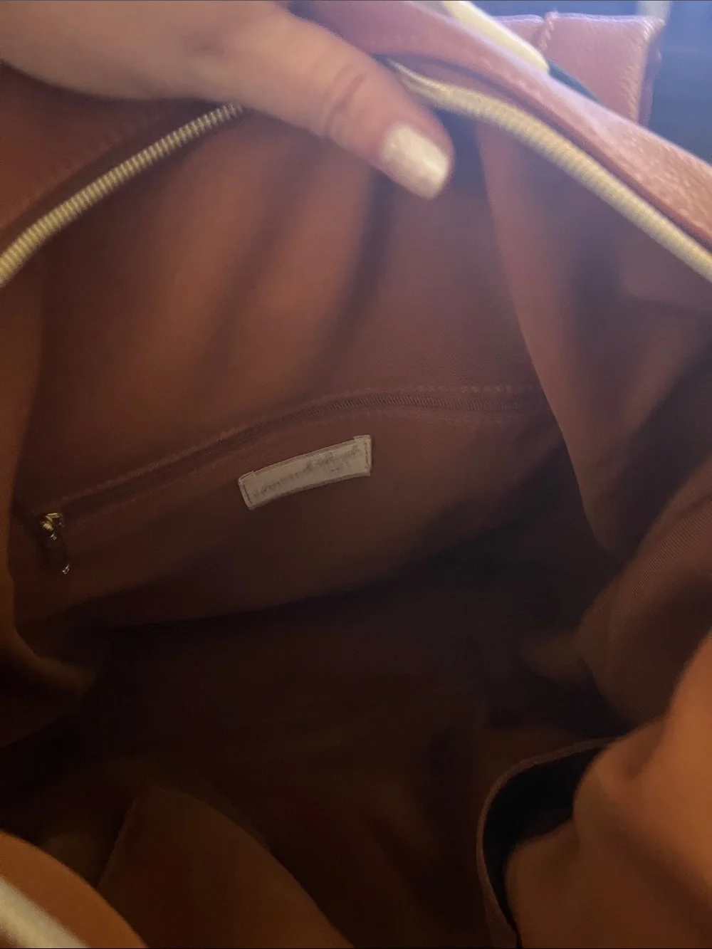 Tote Backpack in Cognac Brown
